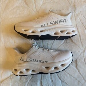 Women's White Athletic Platform Running Shoes
